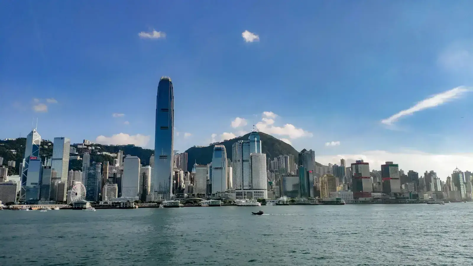 香港维多利亚港湾城市风景